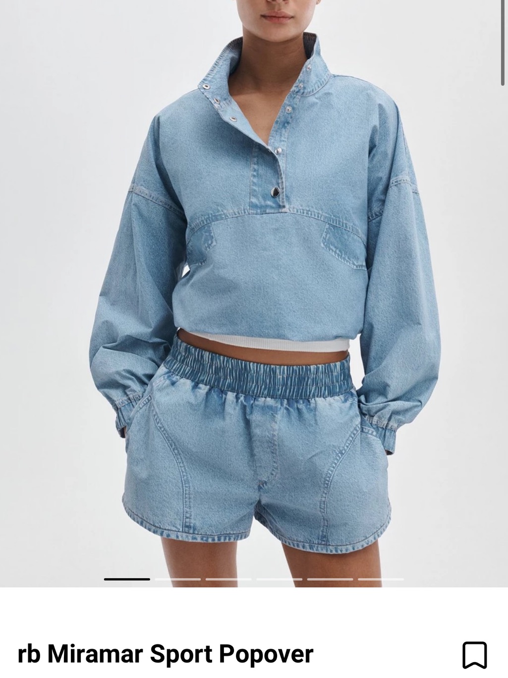 Rag & Bone Light Wash Denim Pullover Shirt